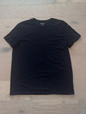 Express Men’s Black Short Sleeve Crew Neck cuffed Tee T-shirt size XL